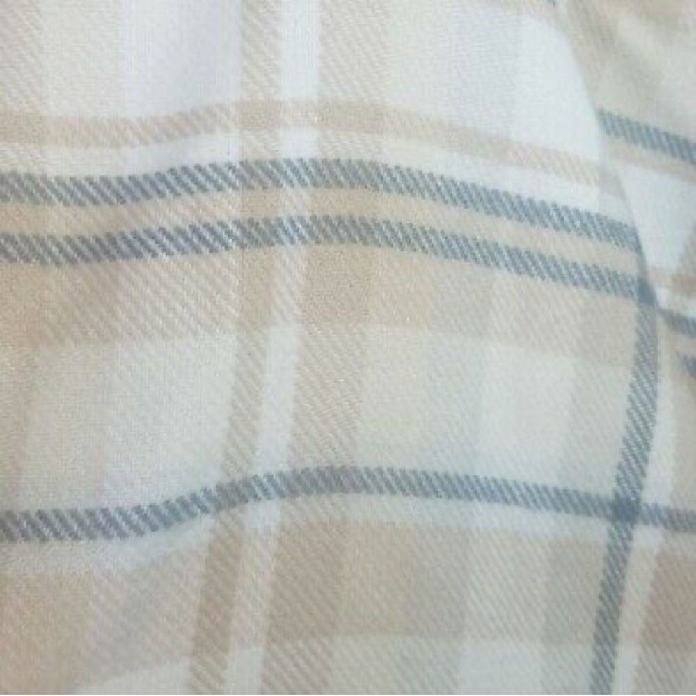 NWT!!! CHARTER CLUB plaid fringe women's ruana poncho -NEUTRAL - Picture 4 of 4